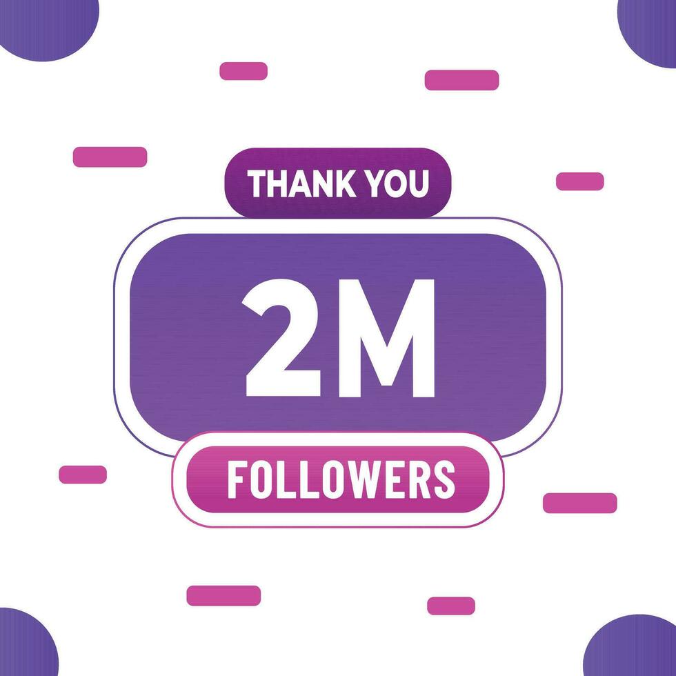 Thank you subscribers or followers. web social media modern post design vector