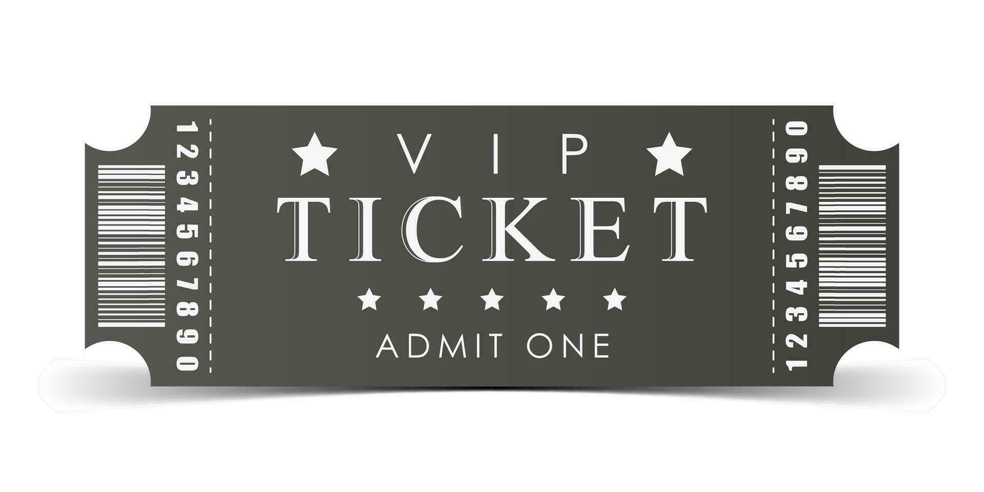 VIP Ticket design template. Vector illustration.