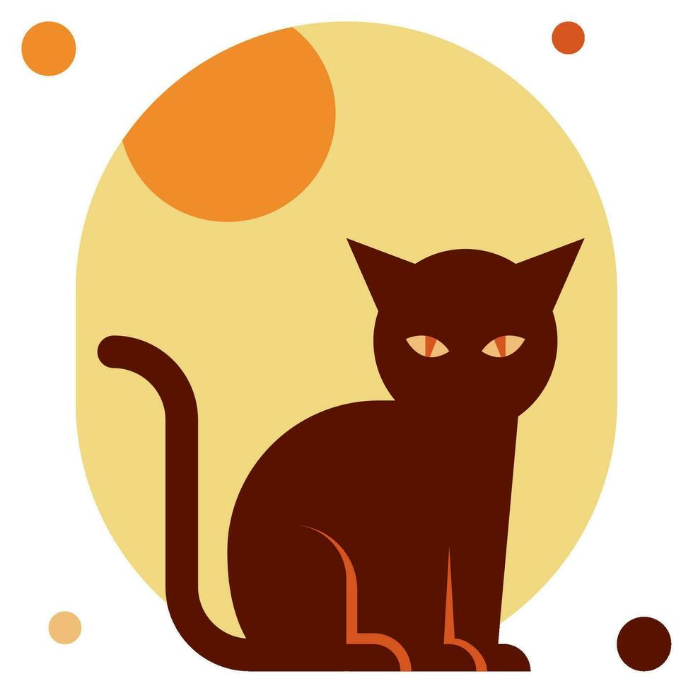 Black Cat icon illustration, for uiux, infographic, etc vector