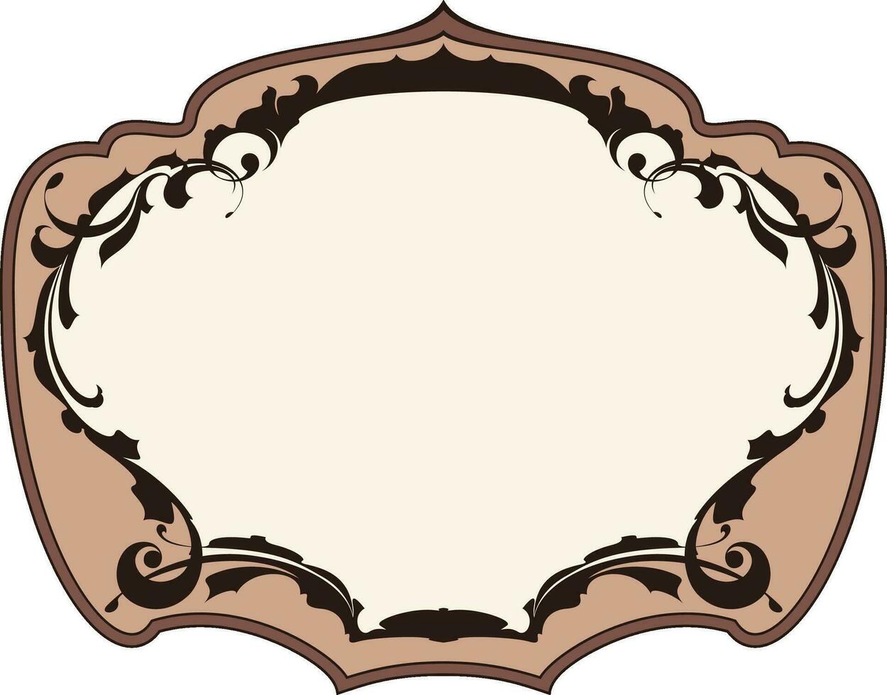 Calligraphy ornamental decorative frame. vector