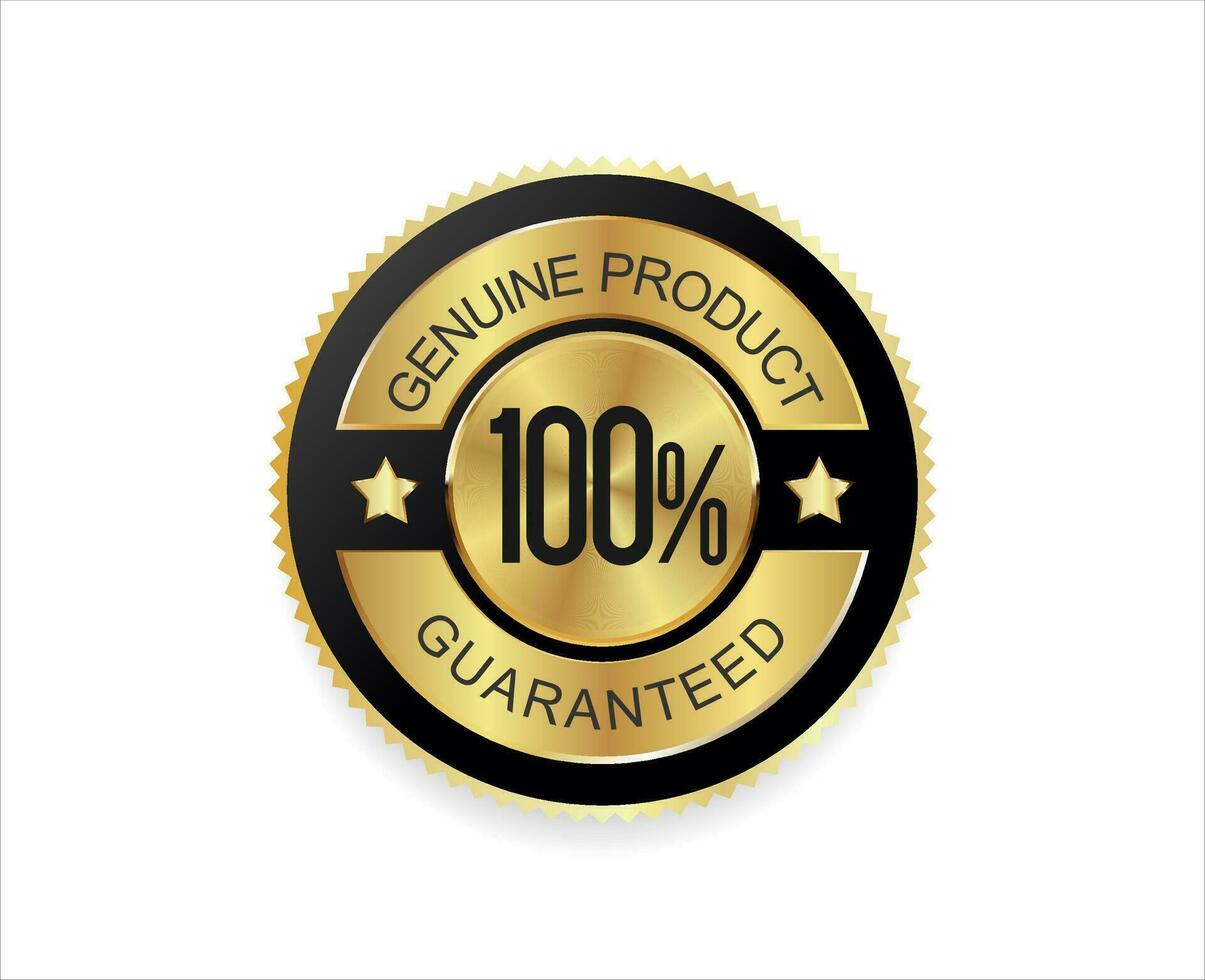 High quality emblem or golden badge on white background vector