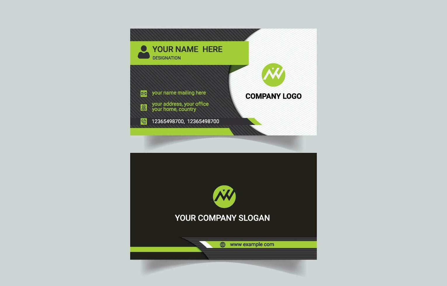 Unique business card design template vector