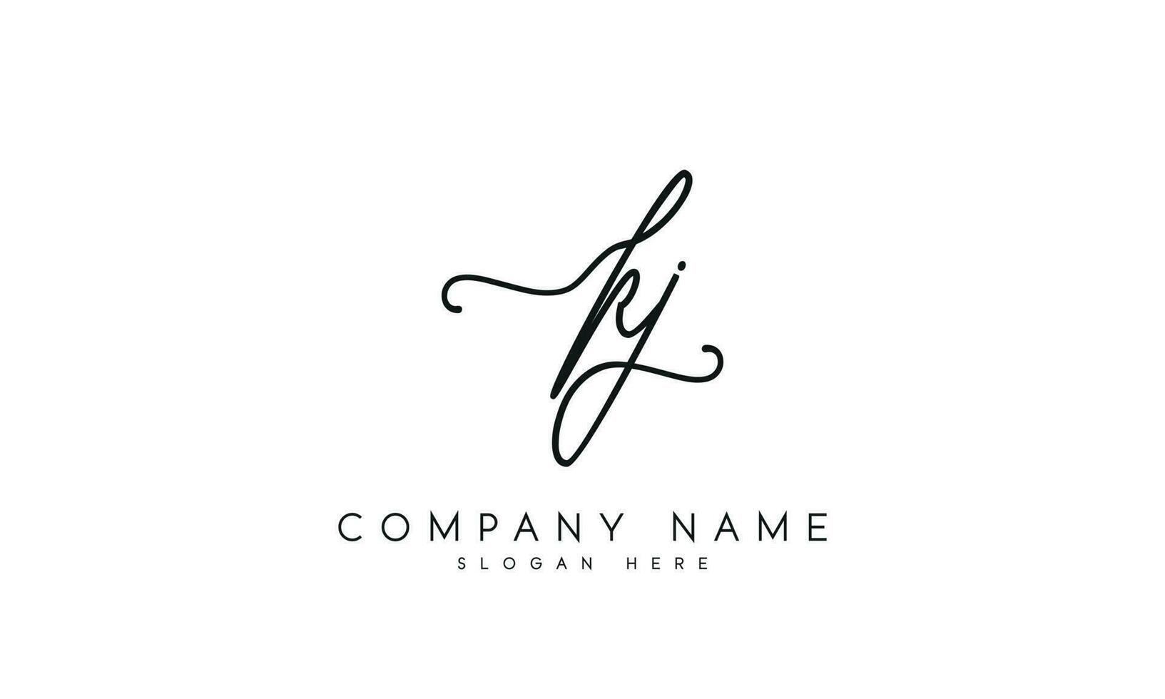 Handwriting KJ logo design. KJ logo design vector illustration on white background. free vector