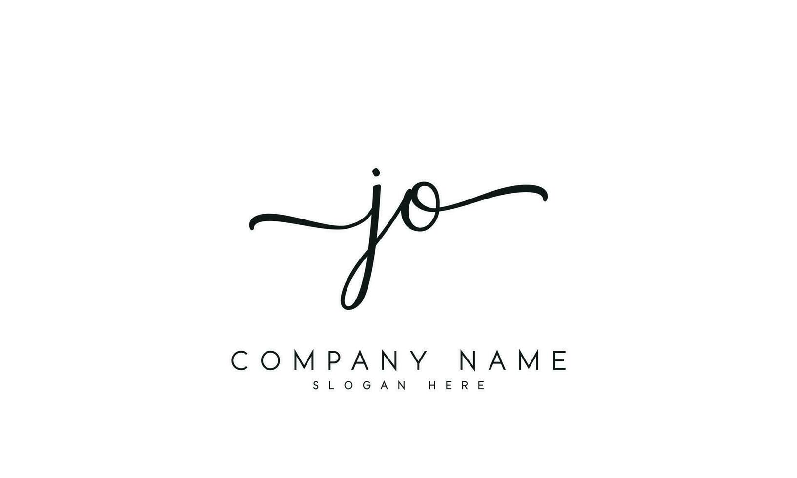 Handwriting JO logo design. JO logo design vector illustration on white background. free vector