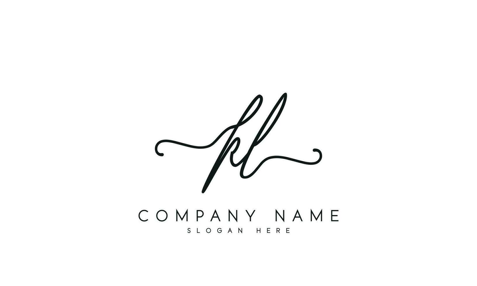 Handwriting KL logo design. KL logo design vector illustration on white background. free vector