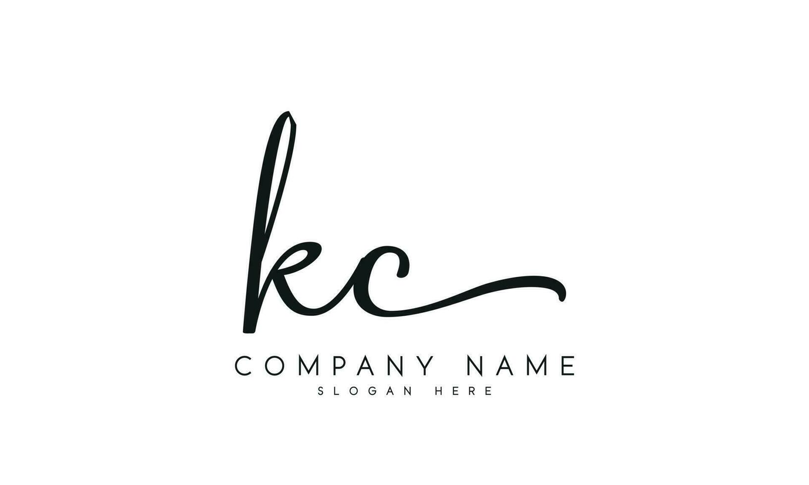 escritura kc logo diseño. kc logo diseño vector ilustración en blanco antecedentes. gratis vector