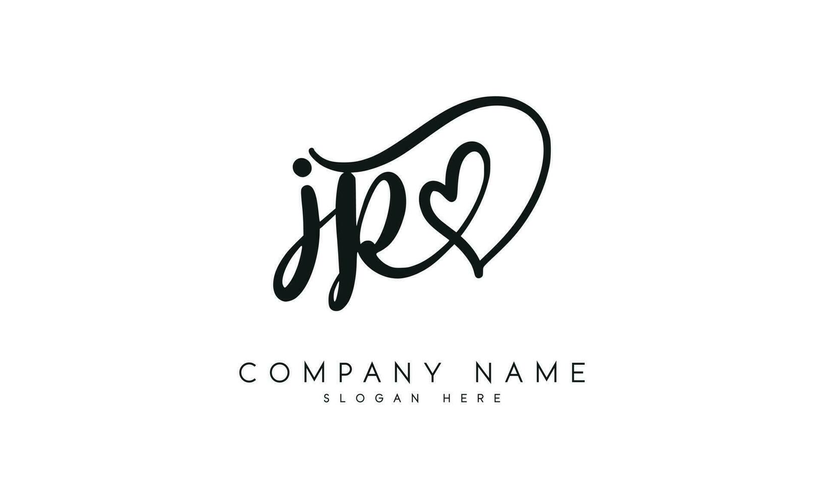 Handwriting JR logo design. JR logo design vector illustration on white background. free vector