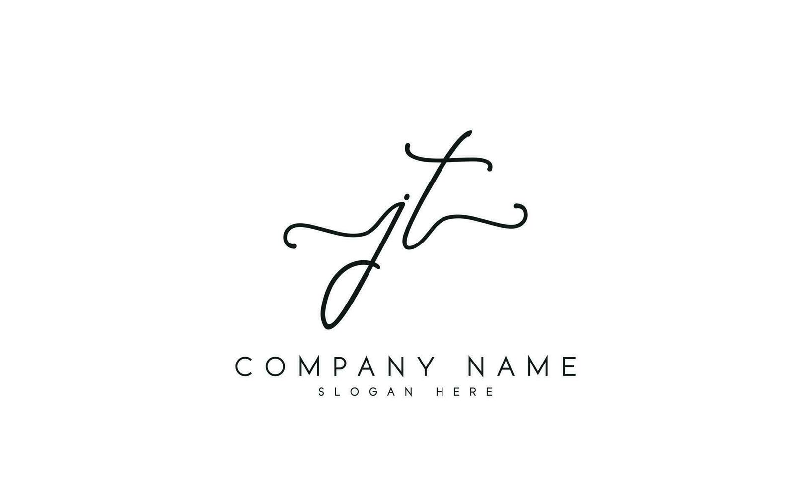 escritura jt logo diseño. jt logo diseño vector ilustración en blanco antecedentes. gratis vector