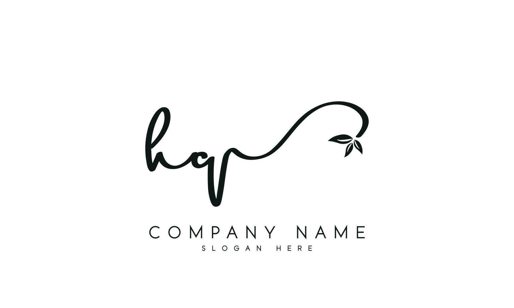 Handwriting HQ logo design. HQ logo design vector illustration on white background. free vector