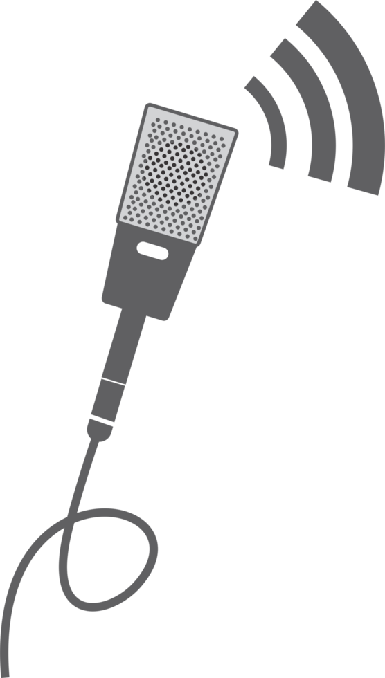 Microphone Podcast . Icon for design.  PNG Transparent