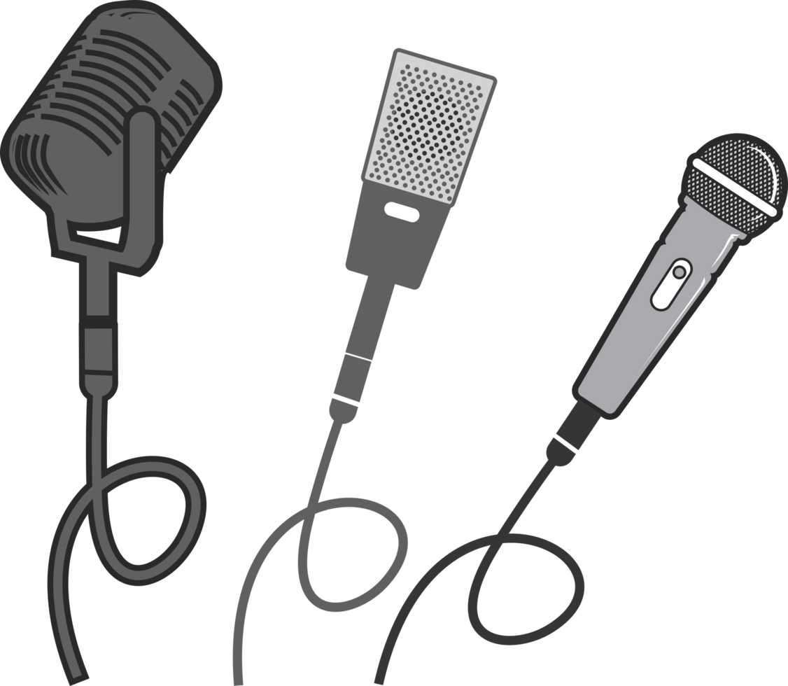 Microphone Podcast . Icon for design.  PNG Transparent