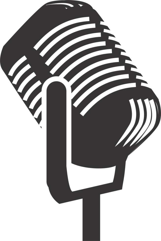 Microphone Podcast . Icon for design.  PNG Transparent