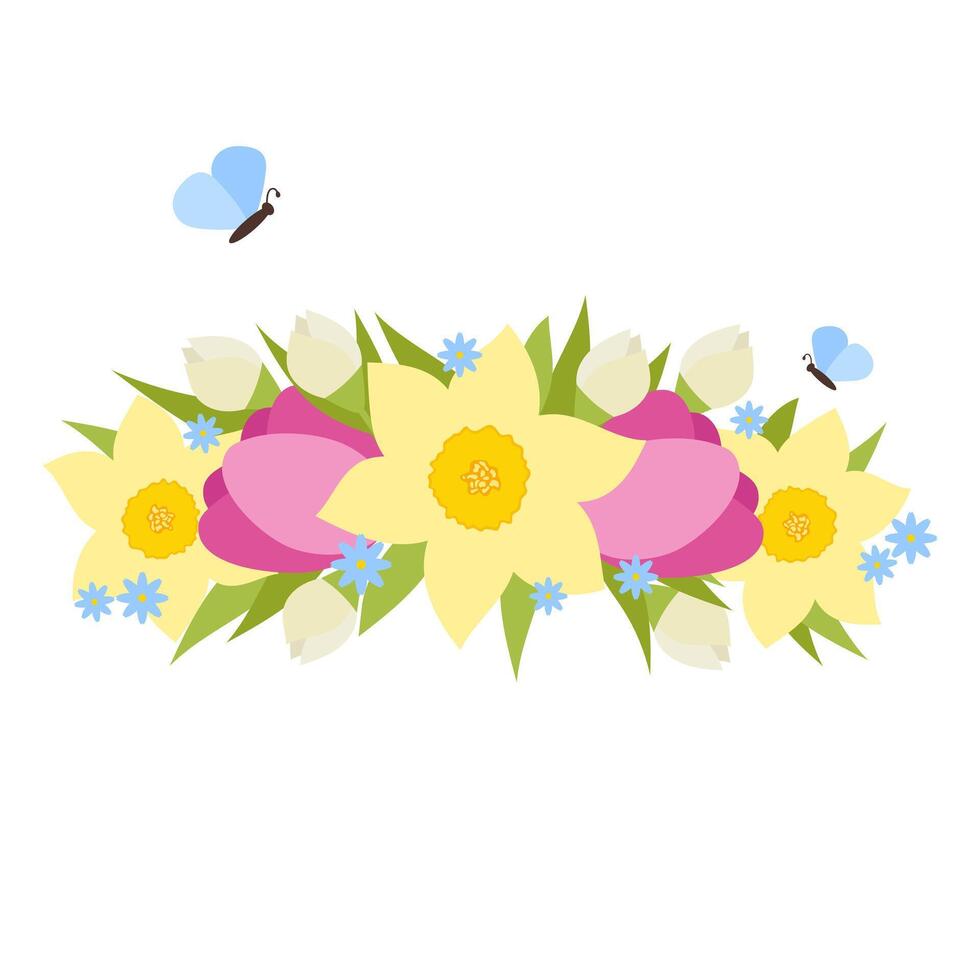 Wreath. A wreath of flowers. vector