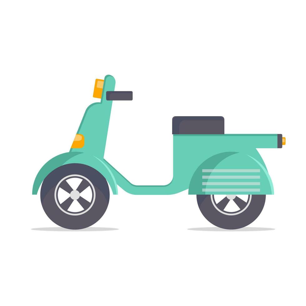 Scooter. Vehicle for transportation or delivery. vector