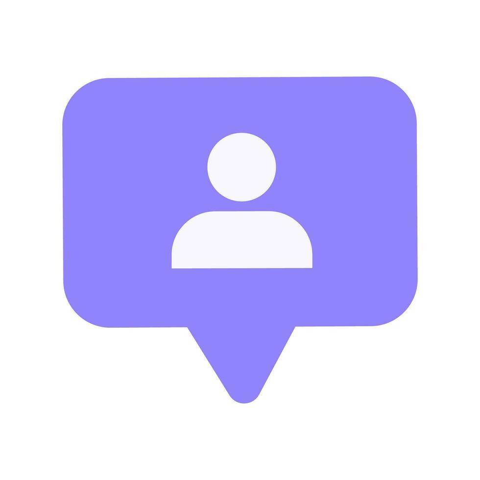 Purple new subscriber icon in flat style isolated on white background. Minimalistic vector illustration, social media.