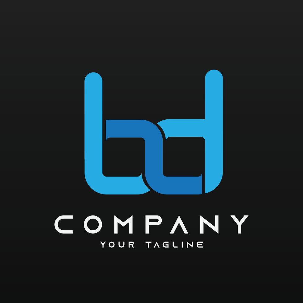Alphabet logo illustration logo vector of letter BD