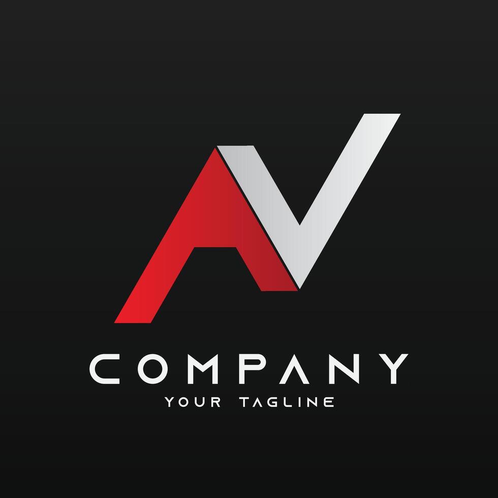 Alphabet logo illustration logo vector of letter AV, N