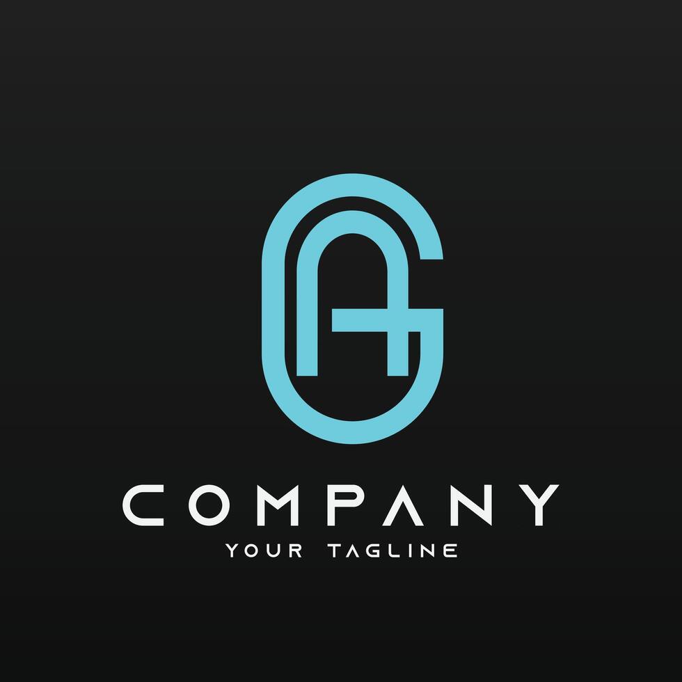 Alphabet logo illustration logo vector of letter AG