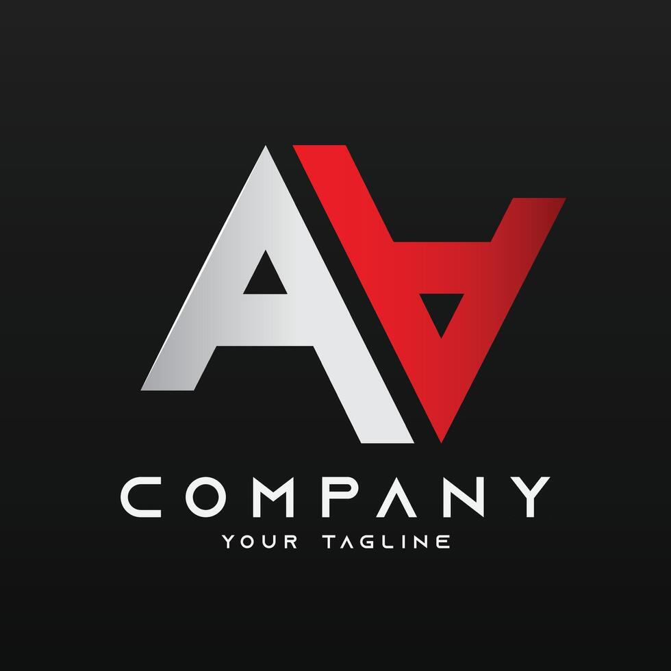 Letter alphabet AA logo vector icon template