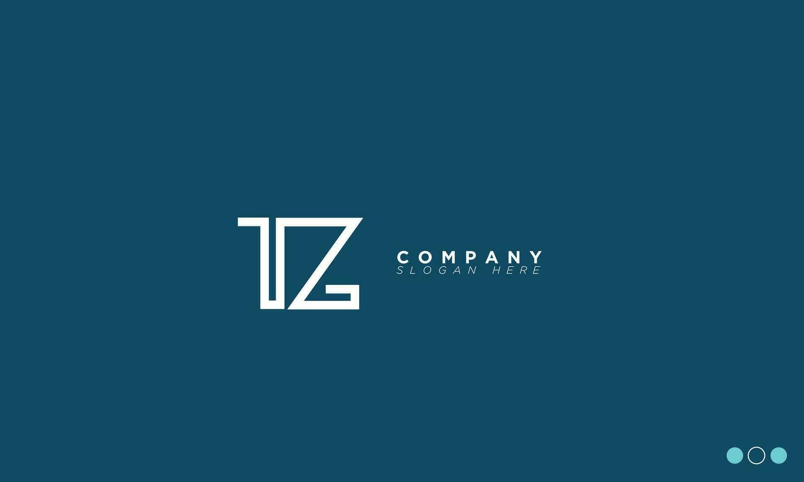 TZ Alphabet letters Initials Monogram logo ZT, T and Z vector