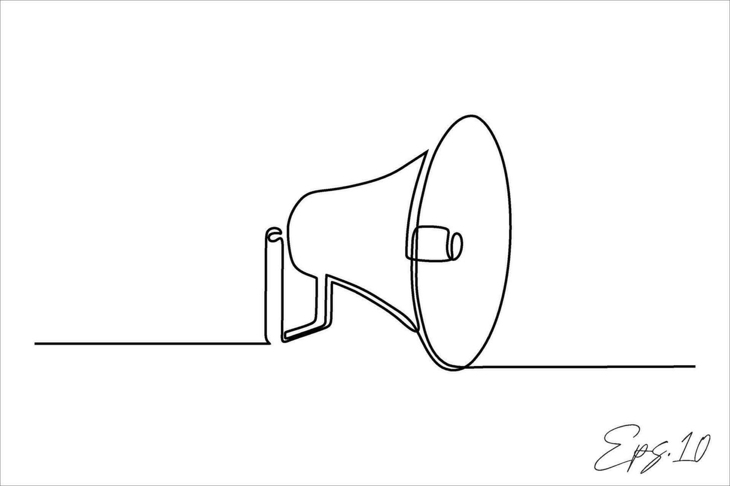 toa speaker continuous line art drawing vector