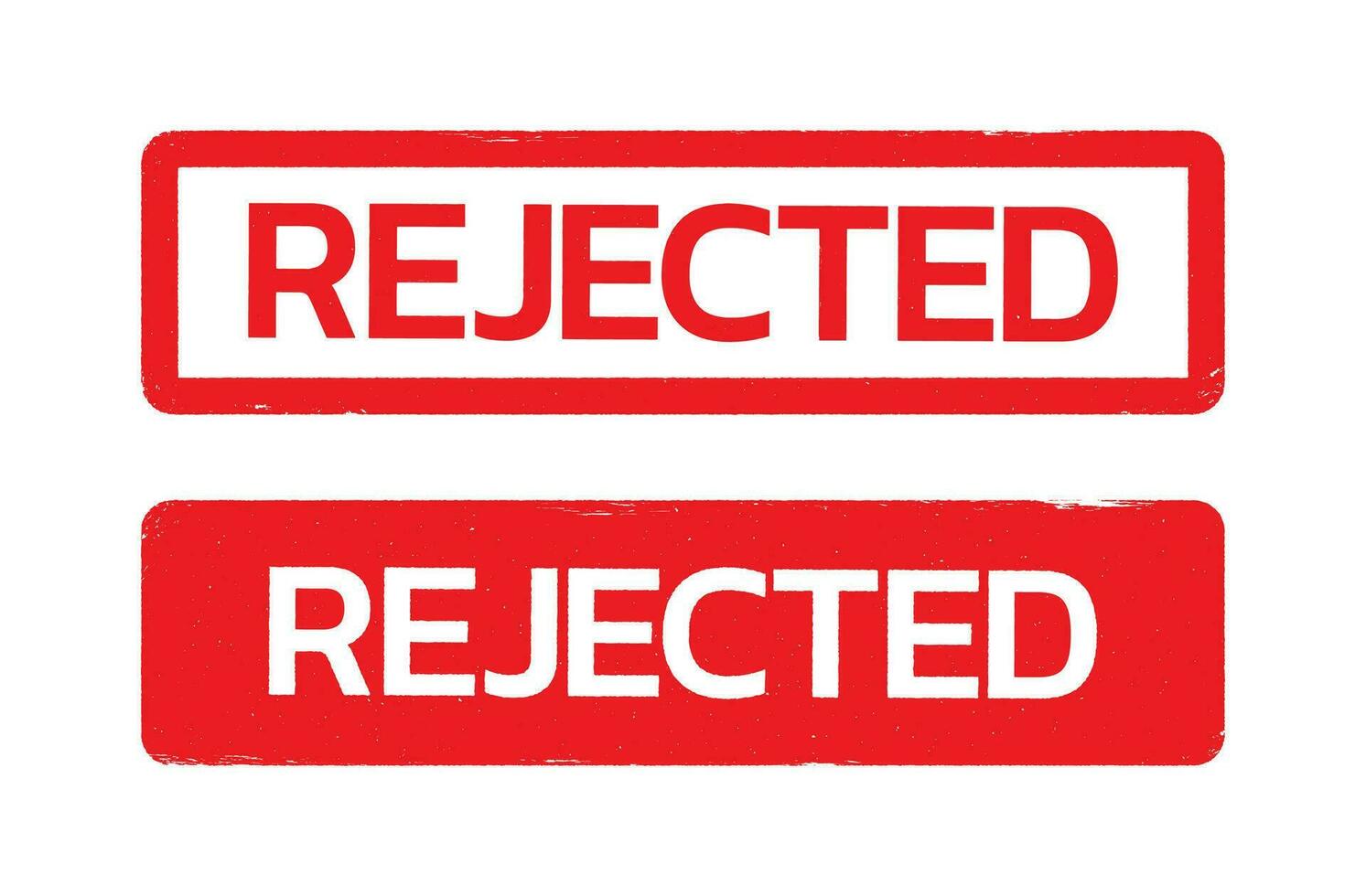 REJECTED Rubber stamp vector. vector