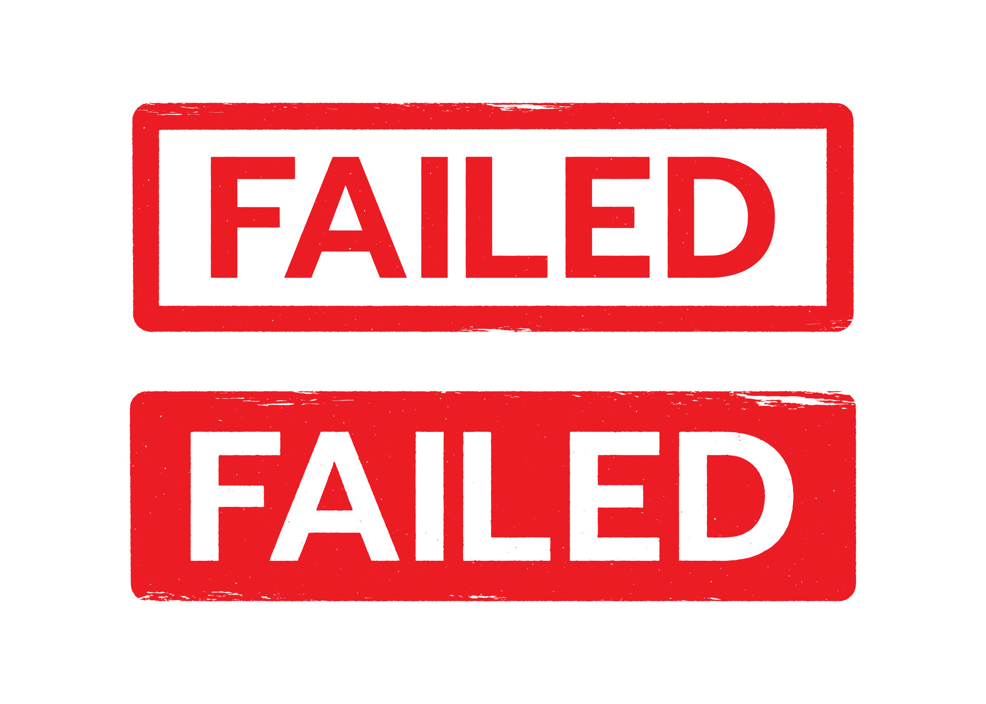 FAILED Rubber stamp vector 29178548 Vector Art at Vecteezy