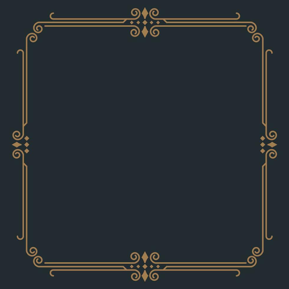 simple line frame Border decorative vector