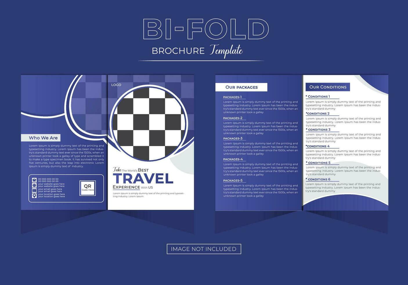 4 Page Travel Brochure Template Design vector