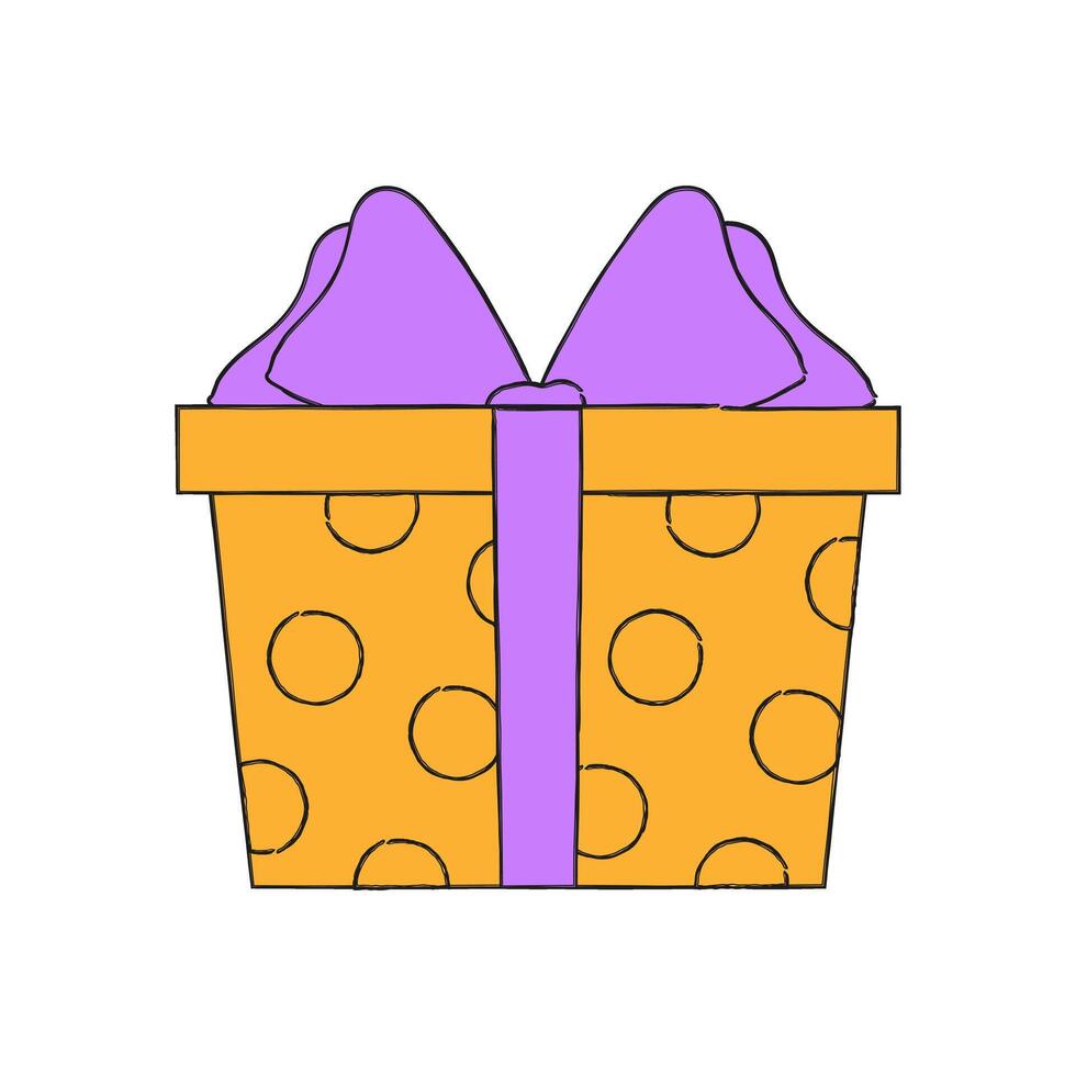 hermosa diseño modelo para concepto diseño. festivo regalo caja. vector