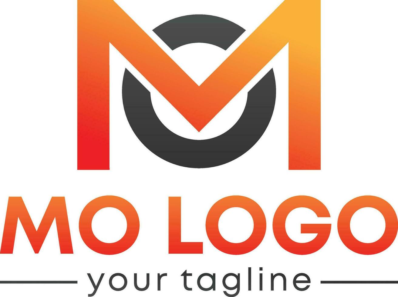 sencillo mínimo logo diseño para tu marca vector