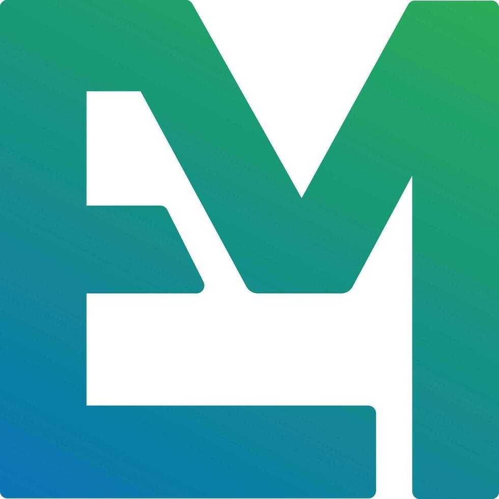 EM logo design vector