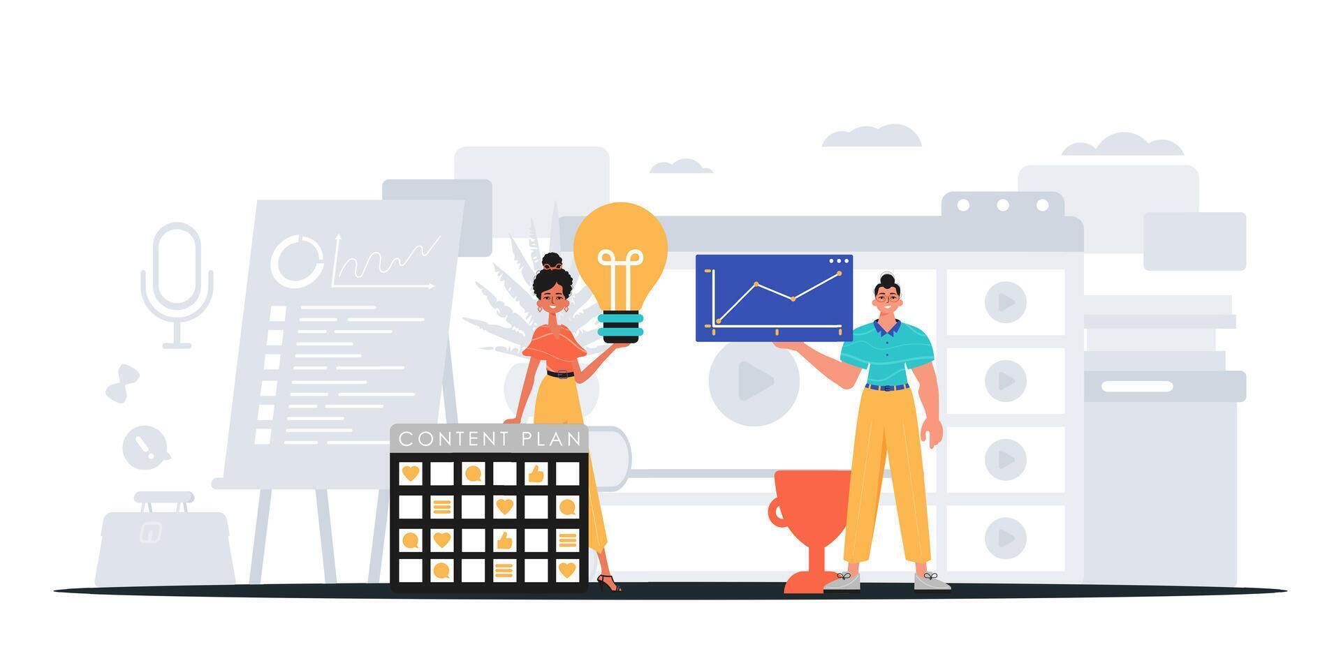 Digital Marketing Team. Ready to use banner vector