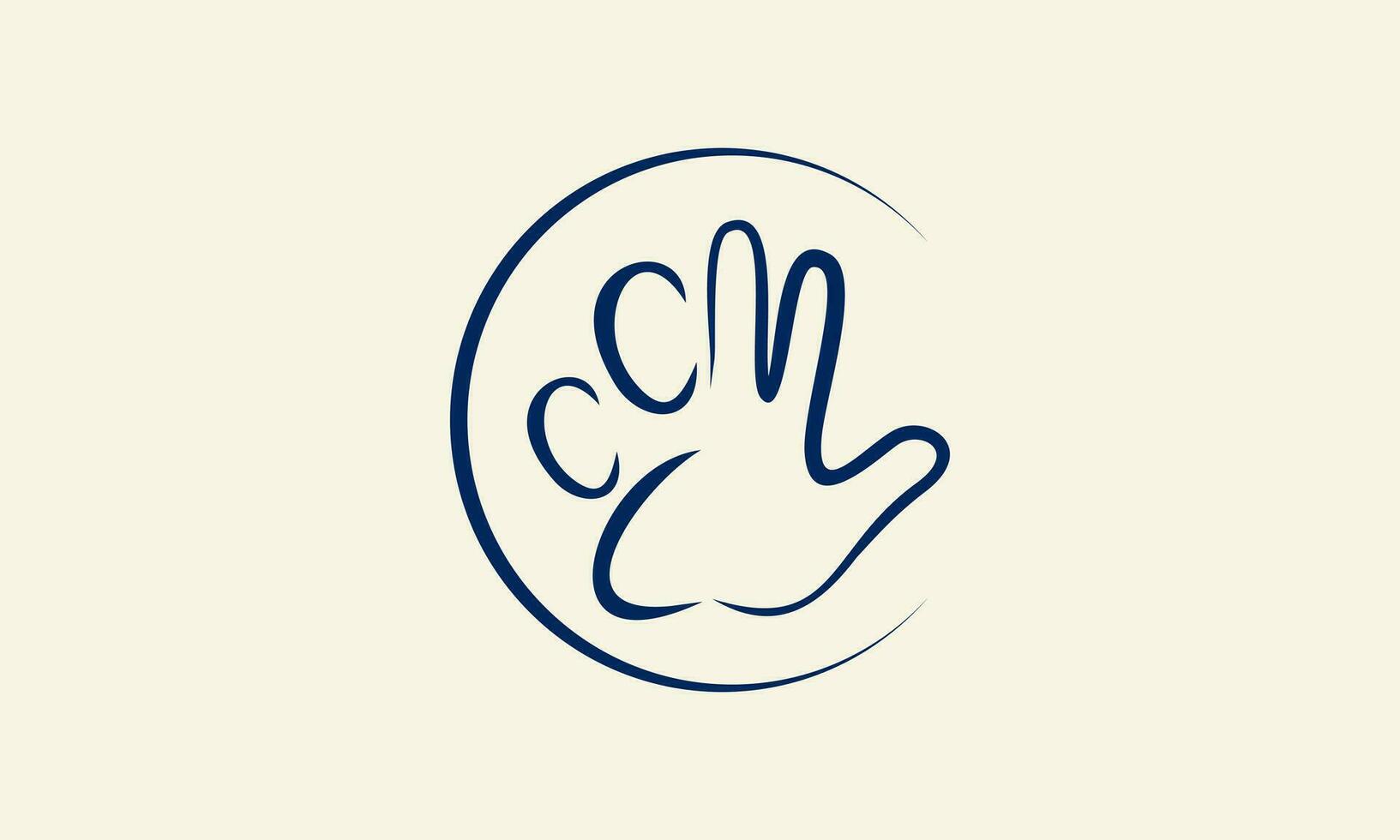 line art paw and hand vector