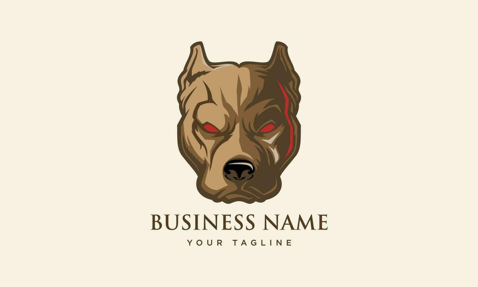 silhouette bulldog automotive logo template vector