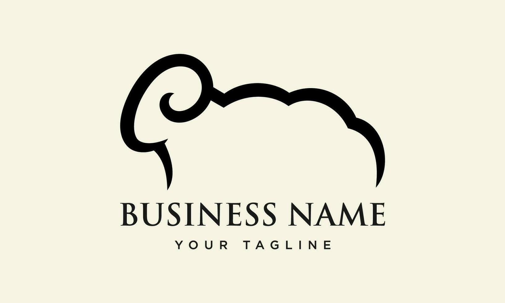 sheep line art vector