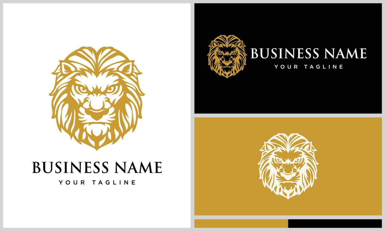 line art lion head logo vector