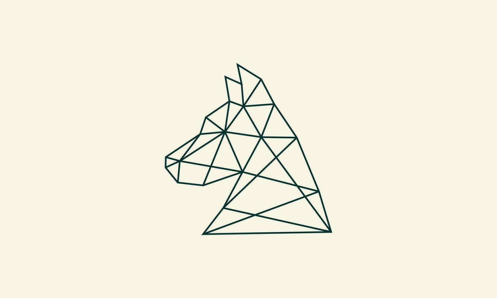poligonal perro cabeza logo modelo vector