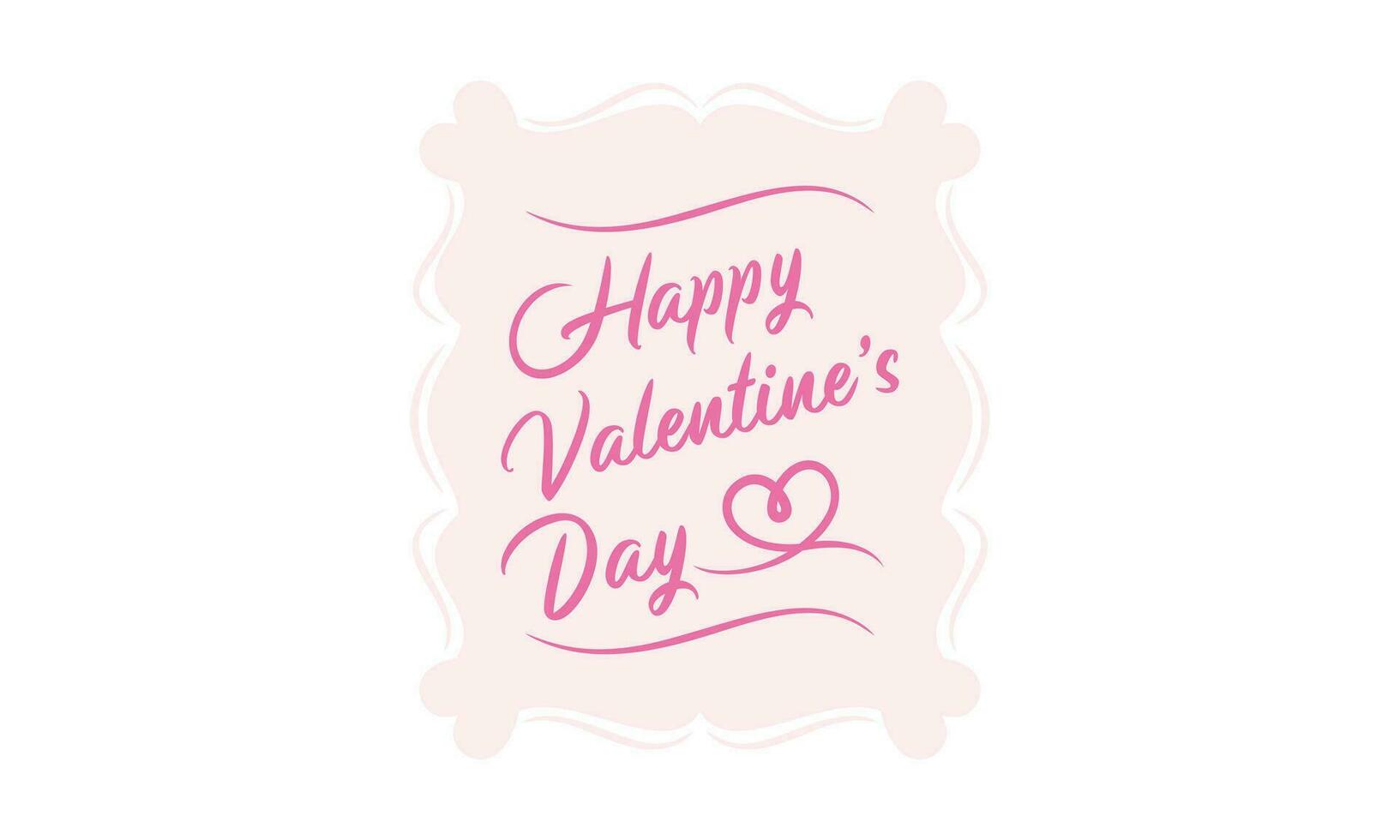 happy valentine's day logo template vector