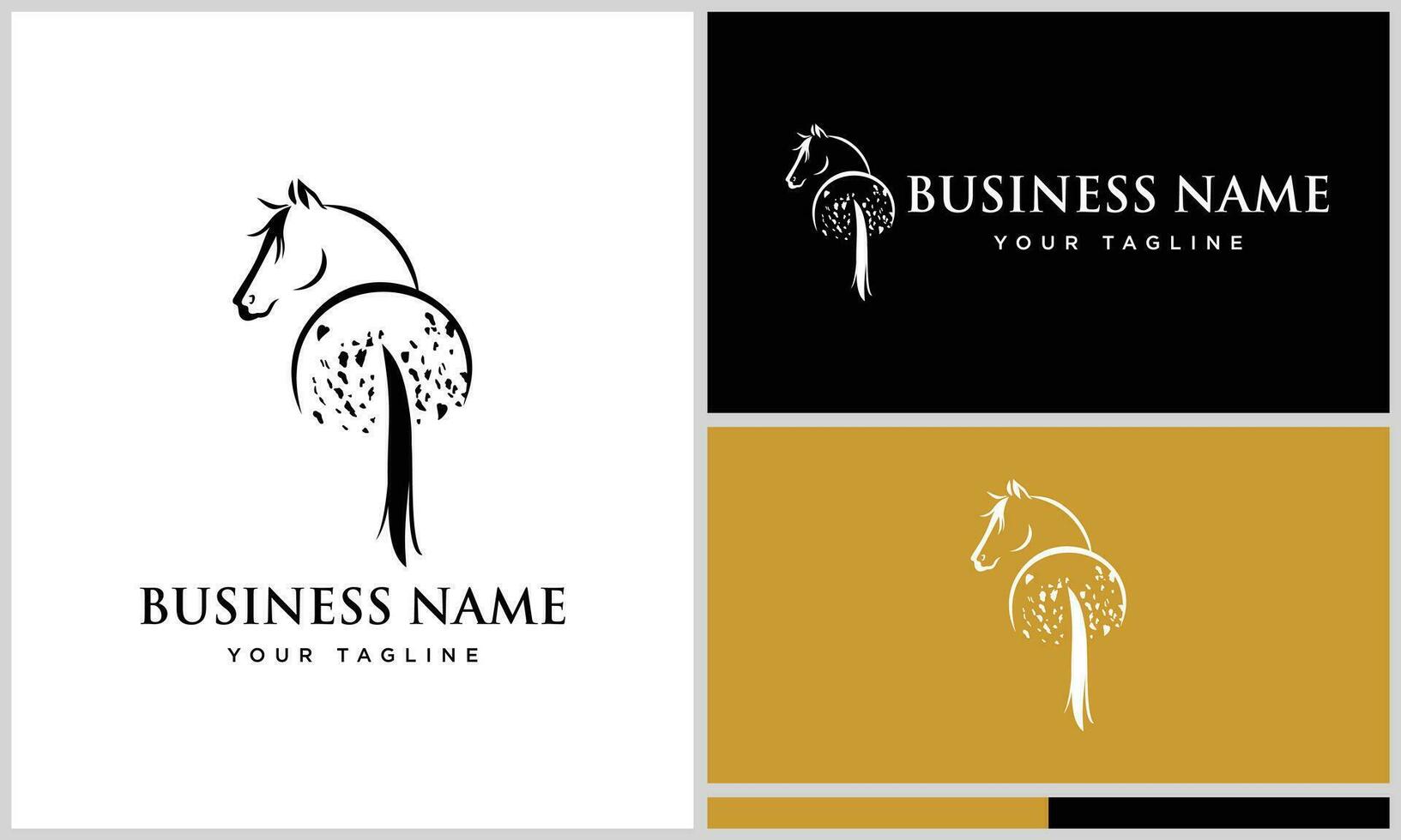 line art horse Appaloosa logo vector