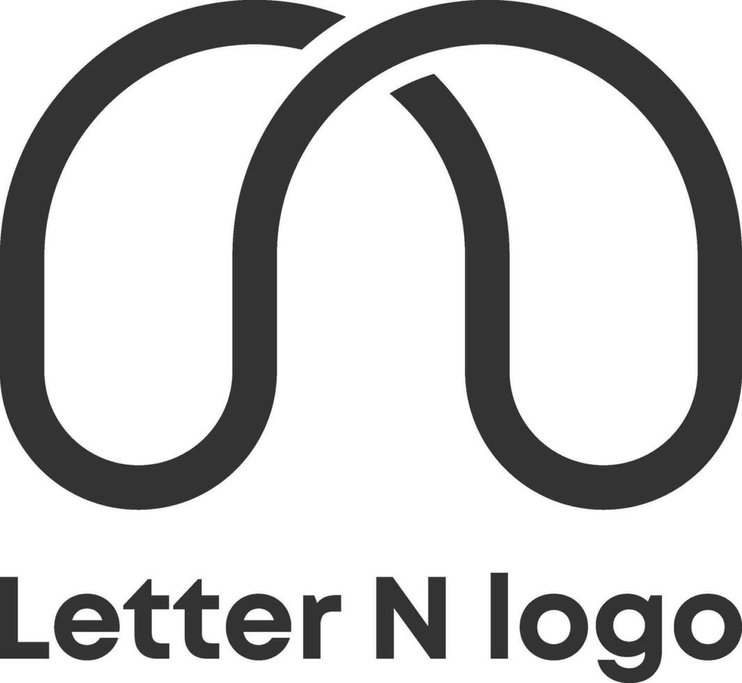 Letter N logo design vector