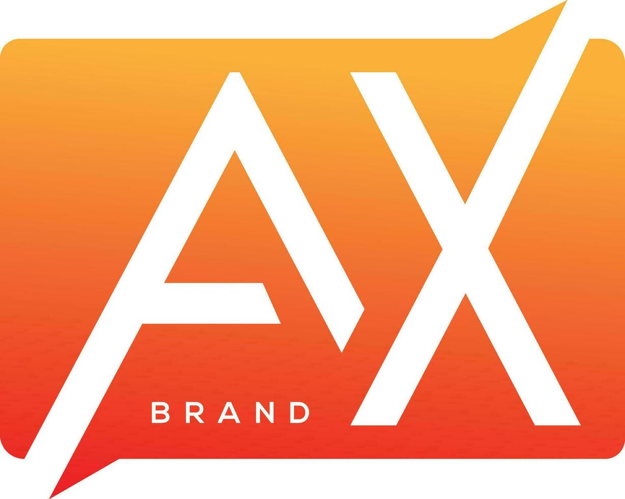 AX logo design vector