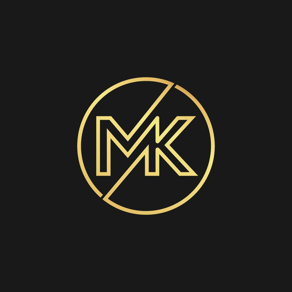 mk lujo logo diseño vector