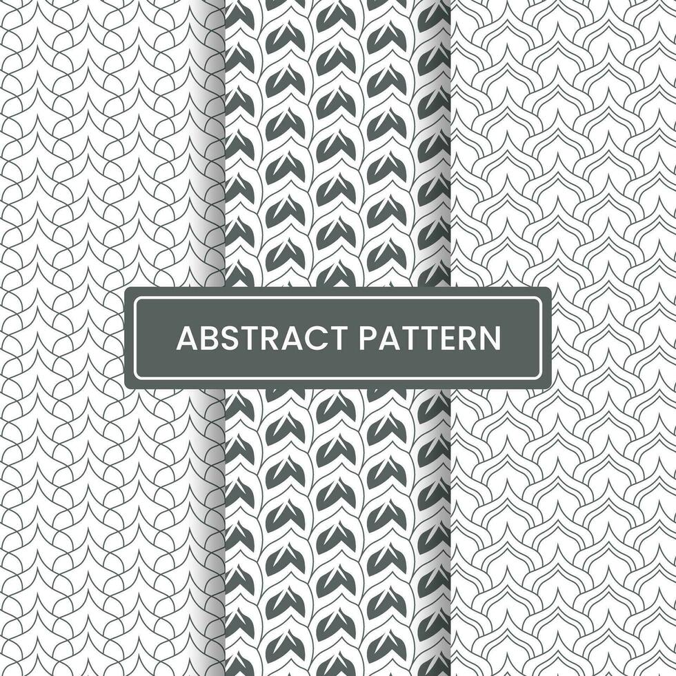 sin costura modelo conjunto con resumen líneas formas y hoja vector