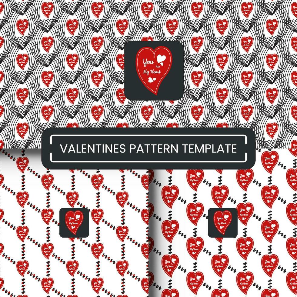 Abstract love hearts pattern background vector