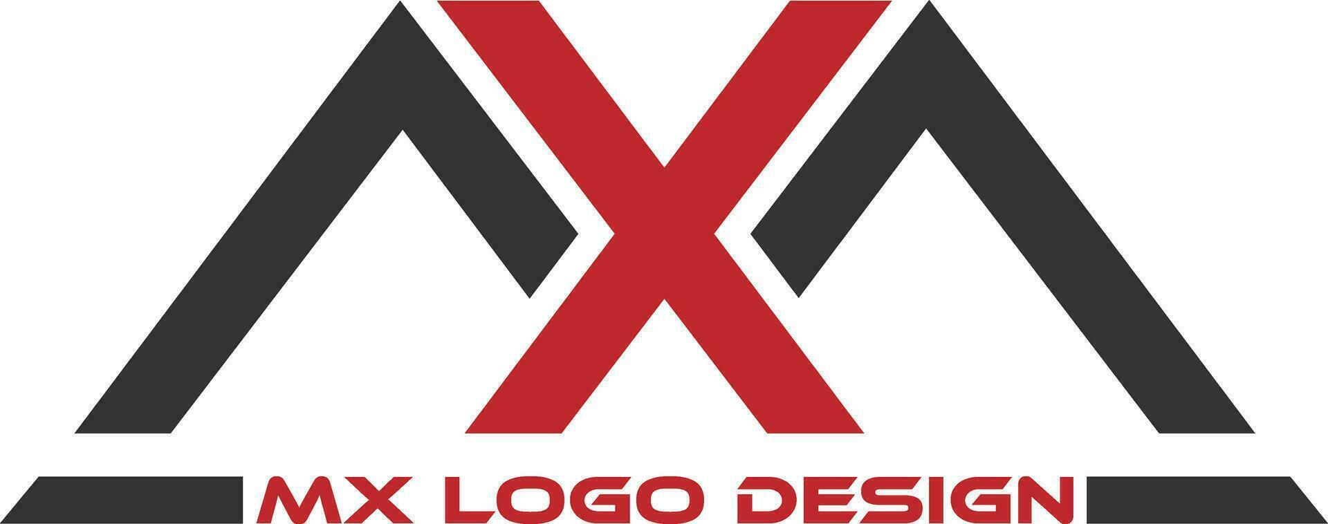 MX logo design vector