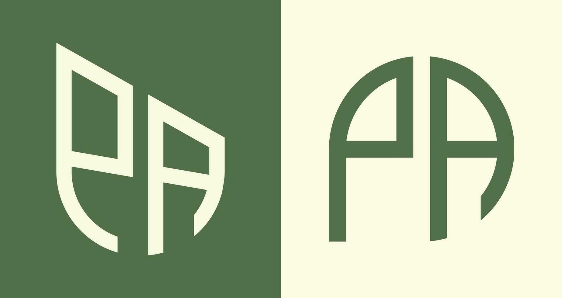 creativo sencillo inicial letras Pensilvania logo diseños manojo. vector