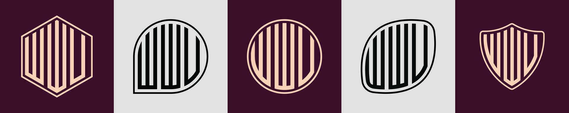 Creative simple Initial Monogram WWV Logo Designs. vector