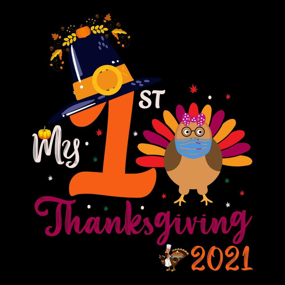 Happy Thanksgiving Day vector t-shirt design that are perfect for thanksgiving coffee mug, poster, cards, pillow cover, sticker, Canvas design.