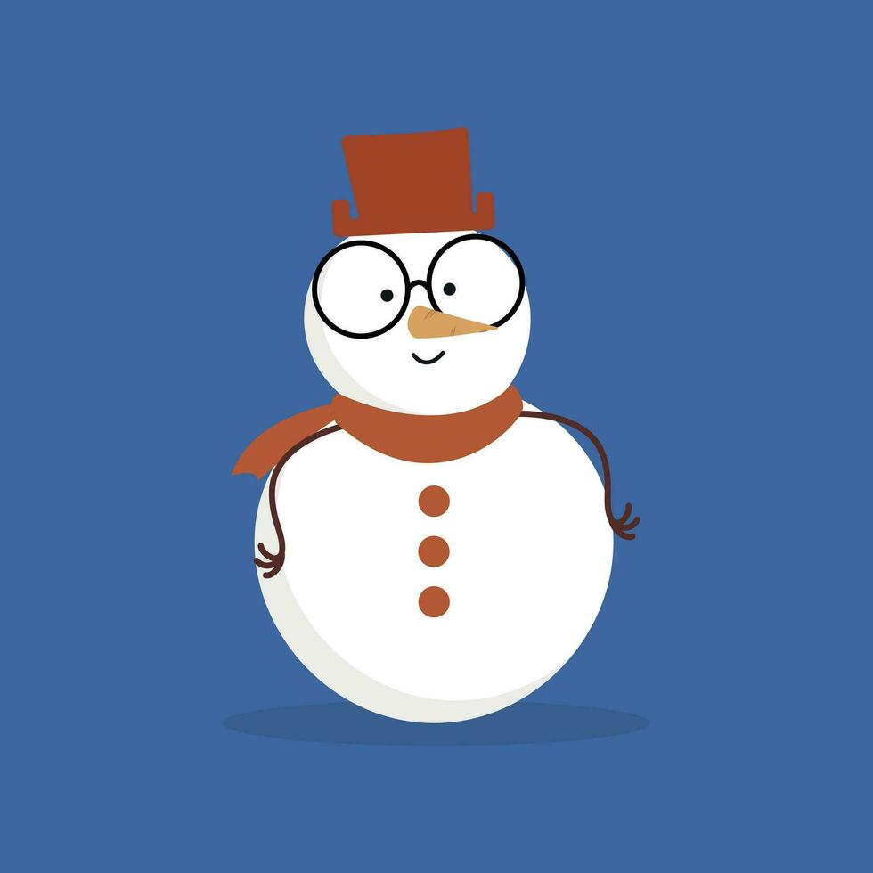 Cute snowman for Christmas. vector
